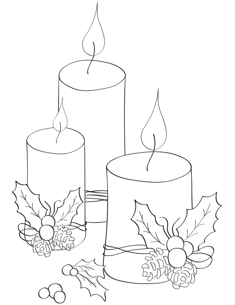 Desenho de Natal para colorir e imprimir: número 32