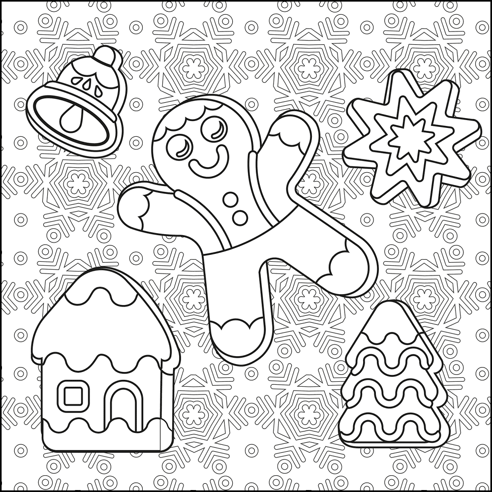 Desenho de Natal para colorir e imprimir: número 33