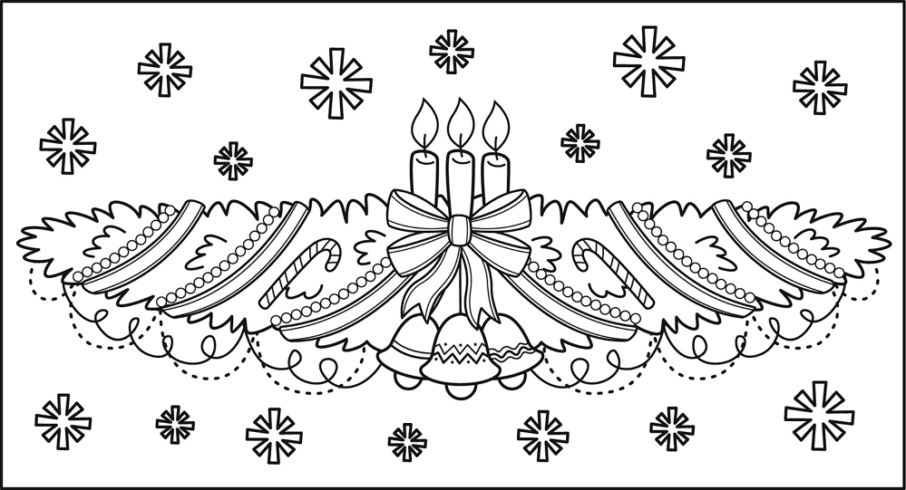 Desenho de Natal para colorir e imprimir: número 36