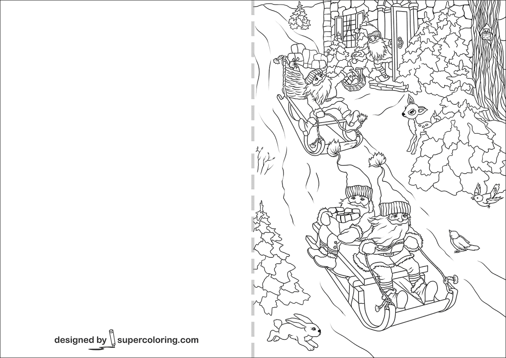 Desenho de Natal para colorir e imprimir: número 43