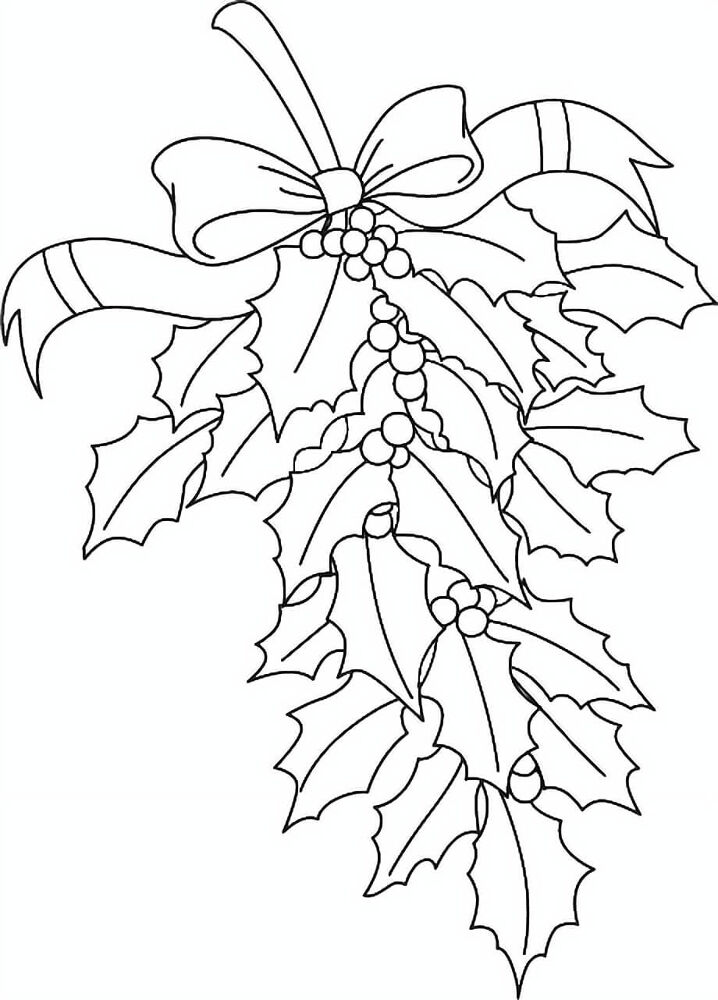 Desenho de Natal para colorir e imprimir: número 44