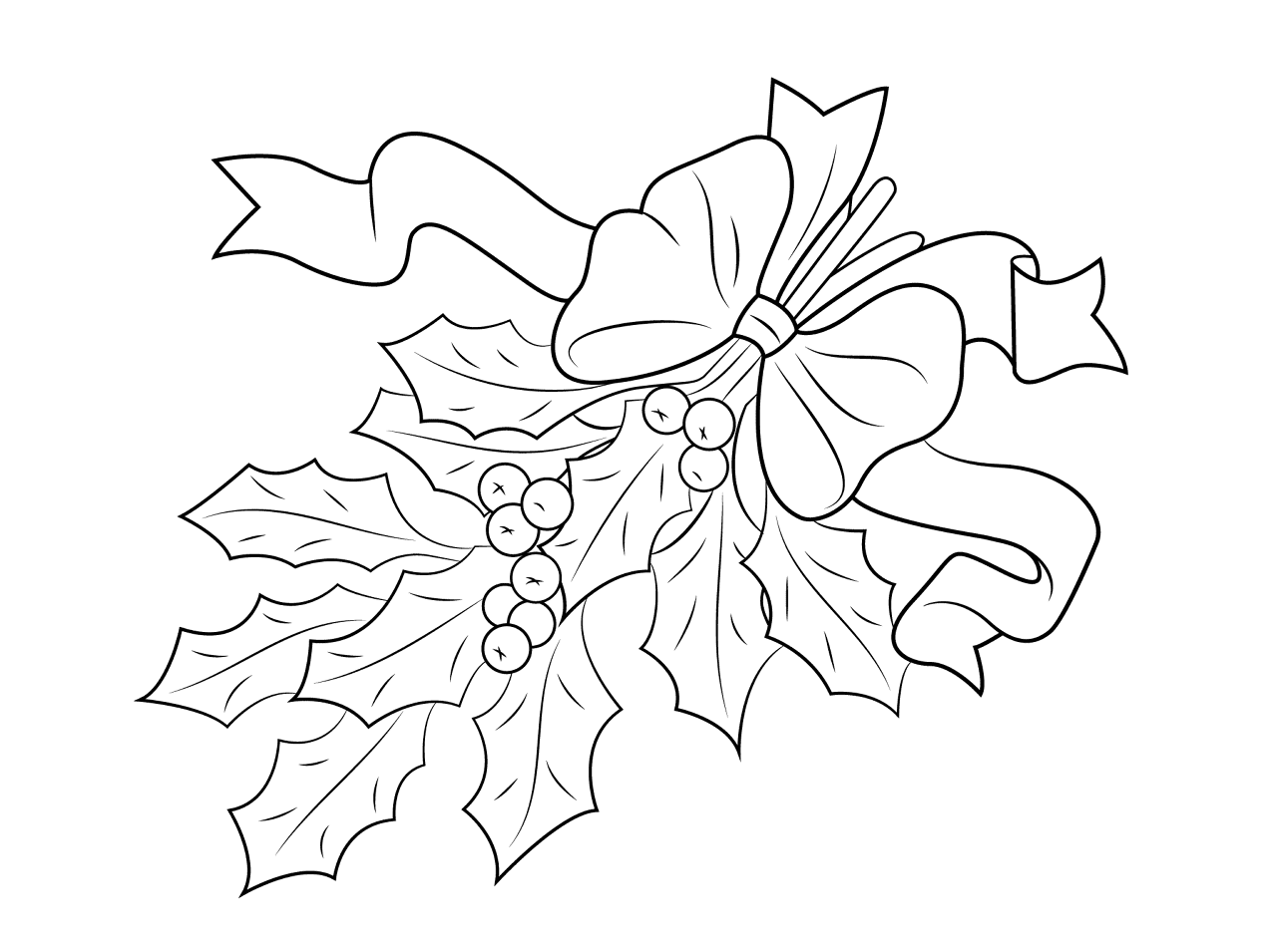 Desenho de Natal para colorir e imprimir: número 47
