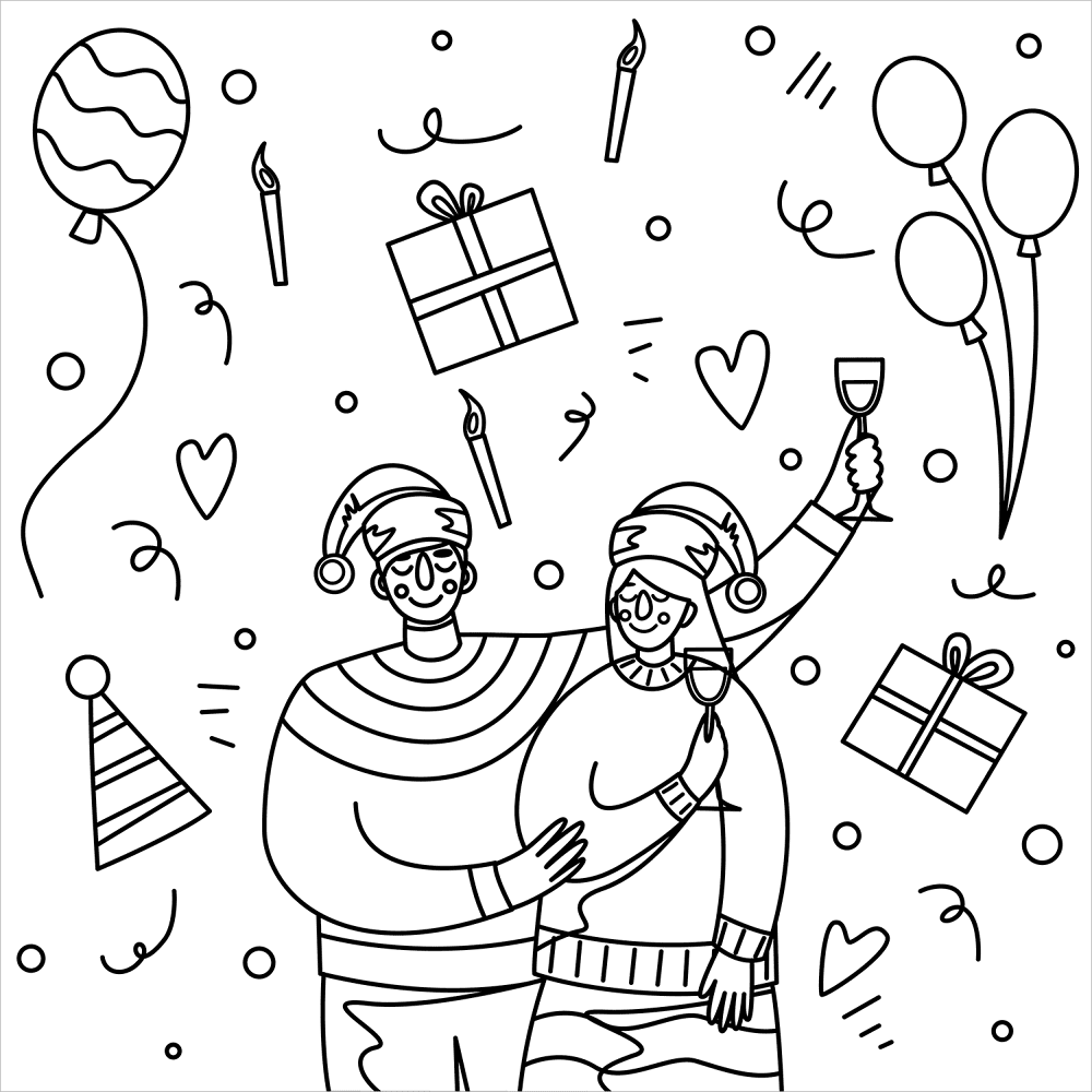 Desenho de Natal para colorir
