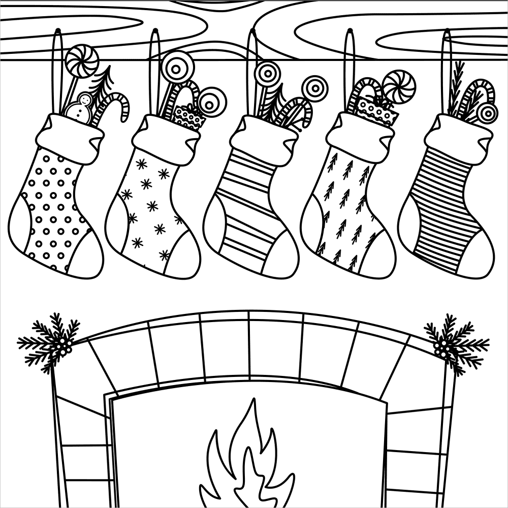 Desenho de Natal para colorir