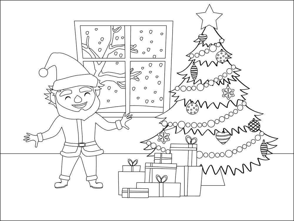 Desenho de Natal para colorir