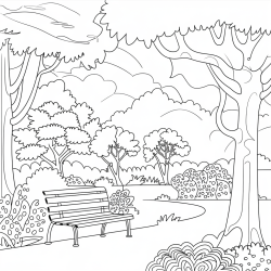 Desenho de Natureza para colorir e imprimir: número 2