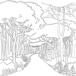 Desenho de Natureza para colorir e imprimir: número 10