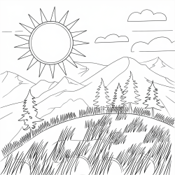 Desenho de Natureza para colorir e imprimir: número 13