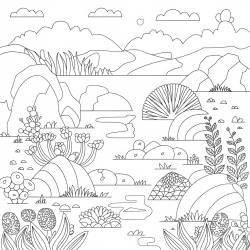 Desenho de Natureza para colorir e imprimir: número 14