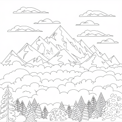 Desenho de Natureza para colorir e imprimir: número 17