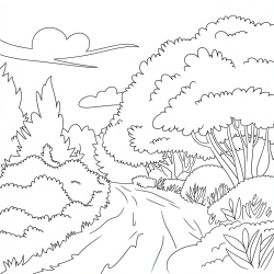 Desenho de Natureza para colorir e imprimir: número 18