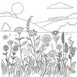 Desenho de Natureza para colorir e imprimir: número 19