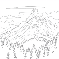 Desenho de Natureza para colorir e imprimir: número 21