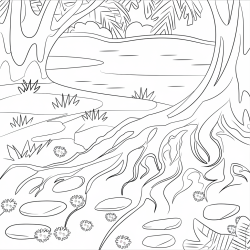 Desenho de Natureza para colorir e imprimir: número 22