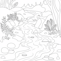 Desenho de Natureza para colorir e imprimir: número 24
