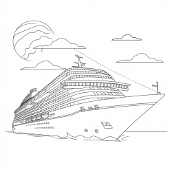 Desenho de Navios para colorir e imprimir: número 2