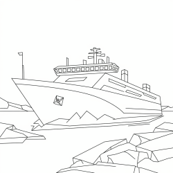 Desenho de Navios para colorir e imprimir: número 3