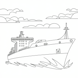 Desenho de Navios para colorir e imprimir: número 5