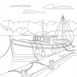 Desenho de Navios para colorir e imprimir: número 6