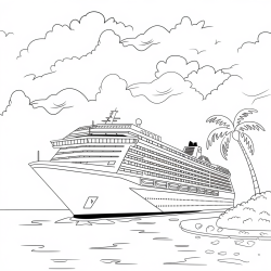 Desenho de Navios para colorir e imprimir: número 9