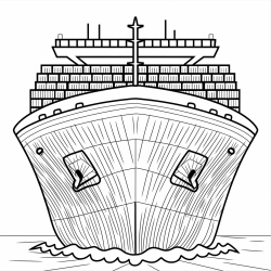 Desenho de Navios para colorir e imprimir: número 10