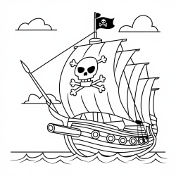 Desenho de Navios para colorir e imprimir: número 14