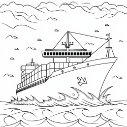 Desenho de Navios para colorir e imprimir: número 15