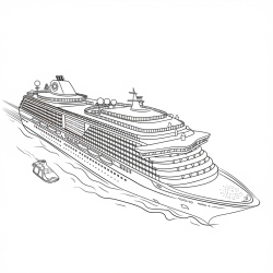 Desenho de Navios para colorir e imprimir: número 16