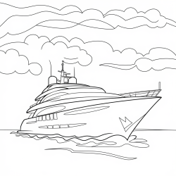 Desenho de Navios para colorir e imprimir: número 17