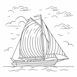 Desenho de Navios para colorir e imprimir: número 18
