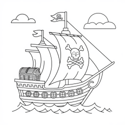 Desenho de Navios para colorir e imprimir: número 21