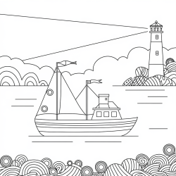 Desenho de Navios para colorir e imprimir: número 22