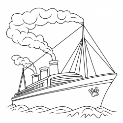 Desenho de Navios para colorir e imprimir: número 23