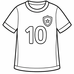 Desenho de Neymar para colorir e imprimir: número 7