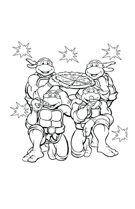 Desenho de Ninja para colorir e imprimir: número 1