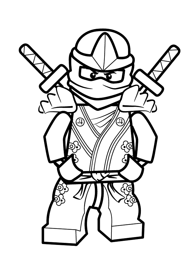 Desenho de Ninja para colorir e imprimir: número 15