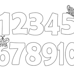 Desenho de Numeros para colorir e imprimir: número 3