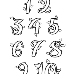 Desenho de Numeros para colorir e imprimir: número 5