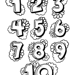 Desenho de Numeros para colorir e imprimir: número 6