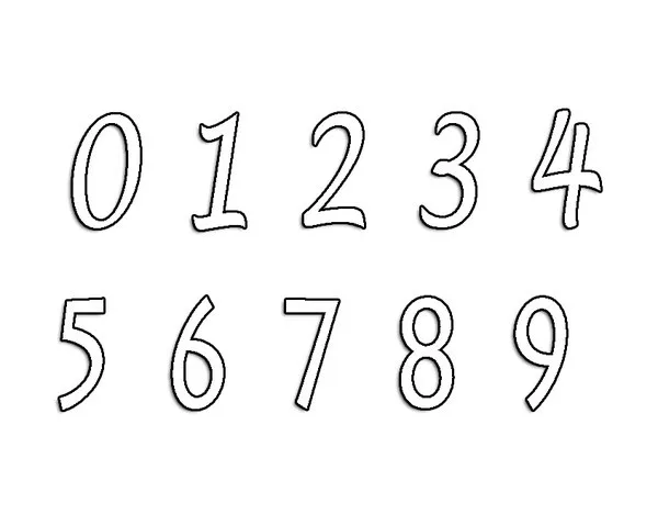 Desenho de Numeros para colorir e imprimir: número 10