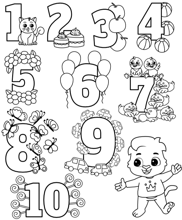 Desenho de Numeros para colorir e imprimir: número 11