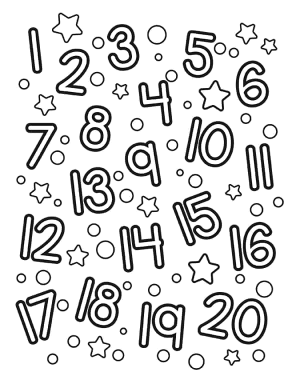 Desenho de Numeros para colorir e imprimir: número 12