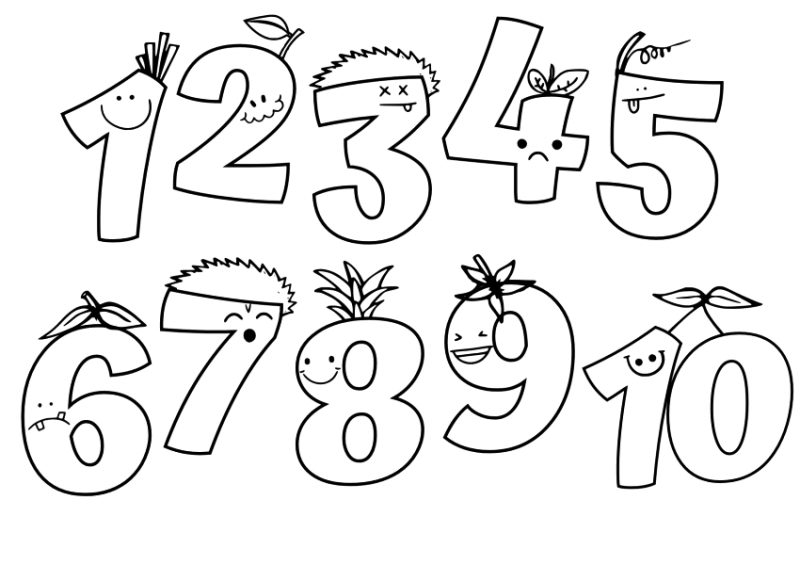 Desenho de Numeros para colorir e imprimir: número 13