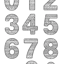 Desenho de Numeros para colorir e imprimir: número 19