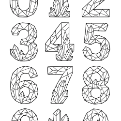Desenho de Numeros para colorir e imprimir: número 20
