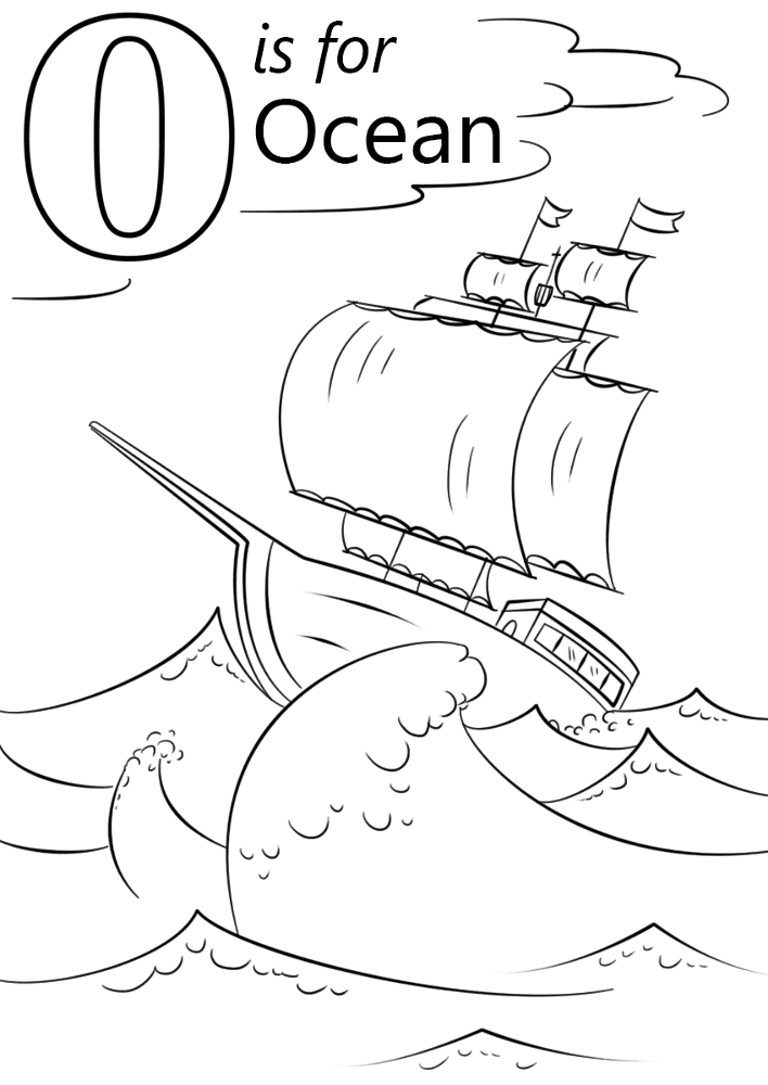 Desenho de Oceano para colorir e imprimir: número 19