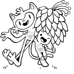 Desenho de Olimpiadas para colorir e imprimir: número 6
