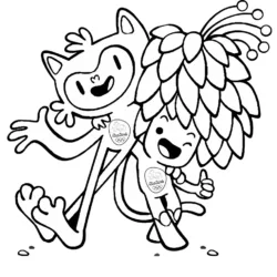 Desenho de Olimpiadas para colorir e imprimir: número 8