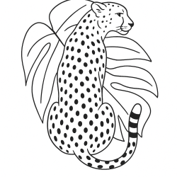 Desenho de Onca para colorir e imprimir: número 4