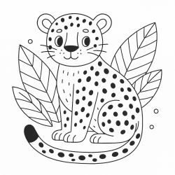 Desenho de Onca para colorir e imprimir: número 6